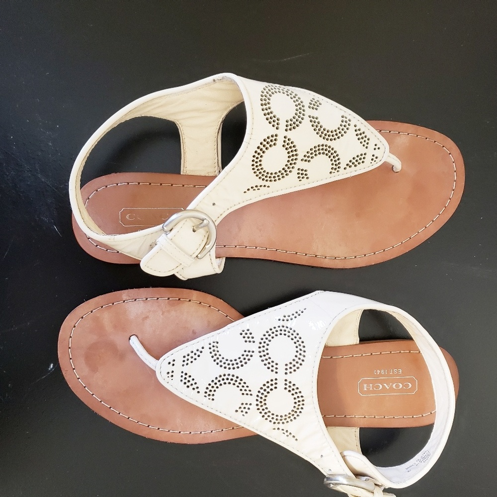 COACH T-STRAP SANDALS